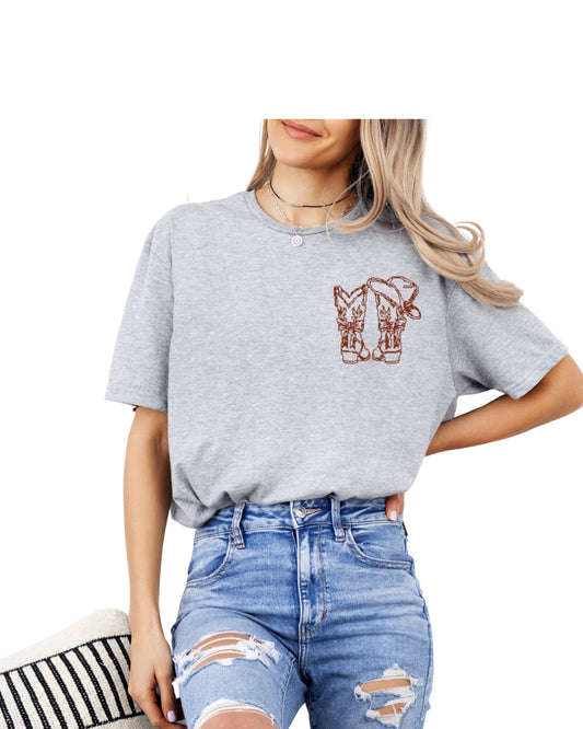 cowboy boot t-shirt