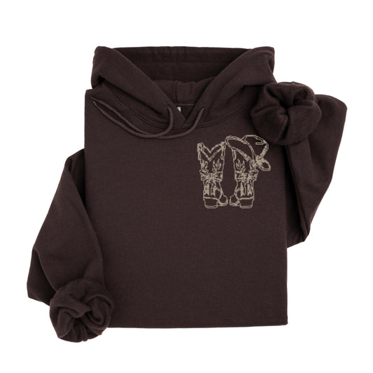 Cowboy boot hoodie