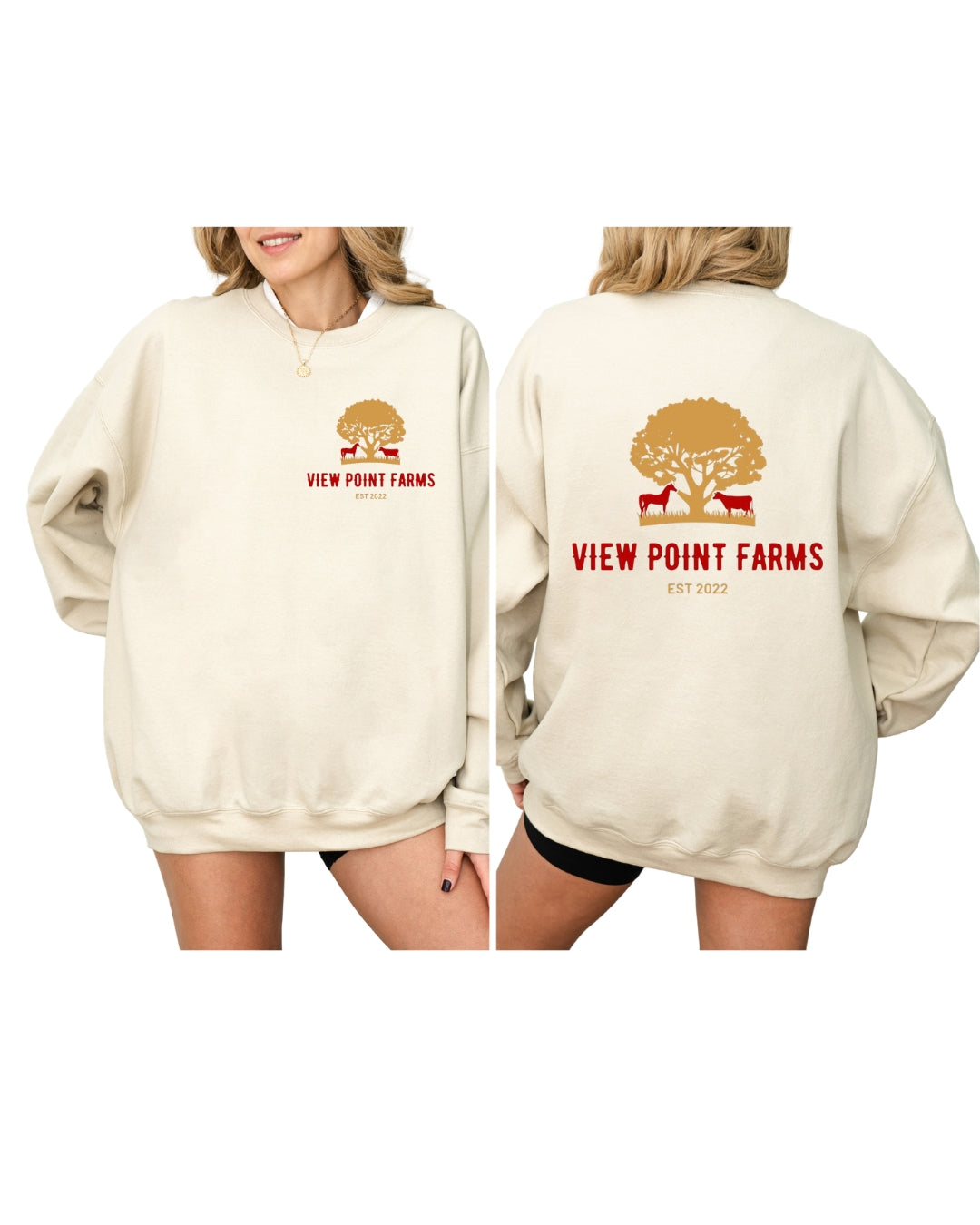 VPF crewneck front and back