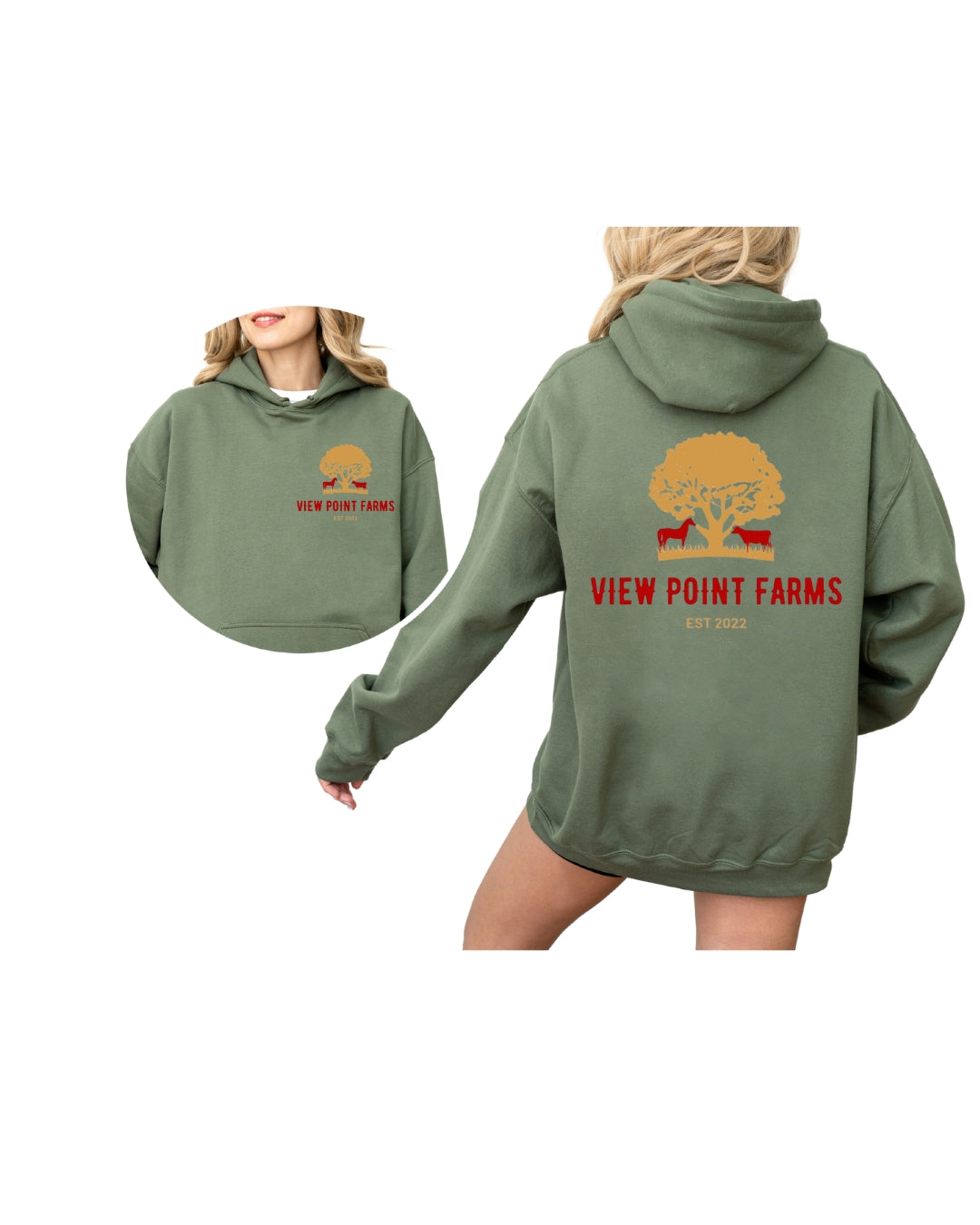 VPF hoodie front and back